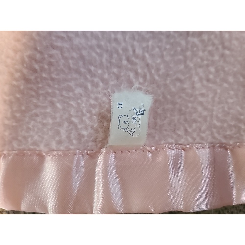 Snuggie Toy "My First Snuggie" Bear Lovey Security Blanket Pink Fleece Satin 18" - Picture 9 of 9